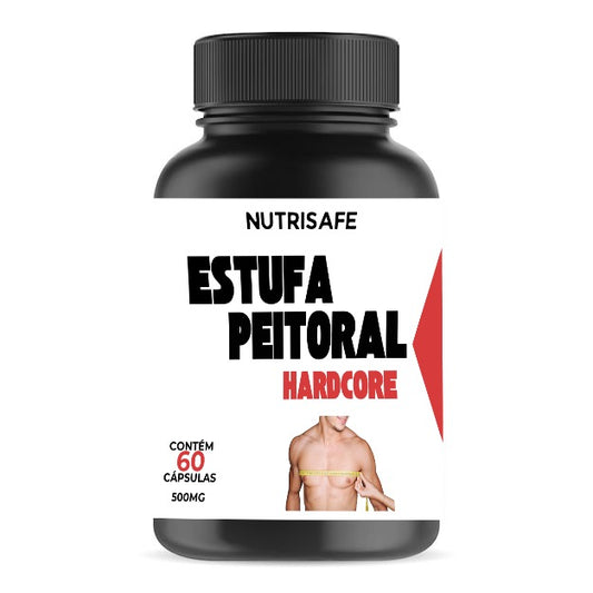 Estufa Peitoral Hardcore Massa Muscular Rápida 60 Cápsulas Nutrisafe
